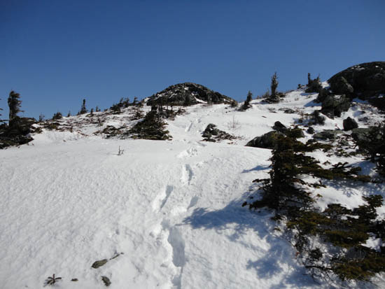 Looking up the Appalachian Trail on the way to Avery Peak