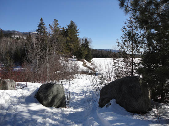 The start of the Firewarden's Trail at Stratton Brook Pond