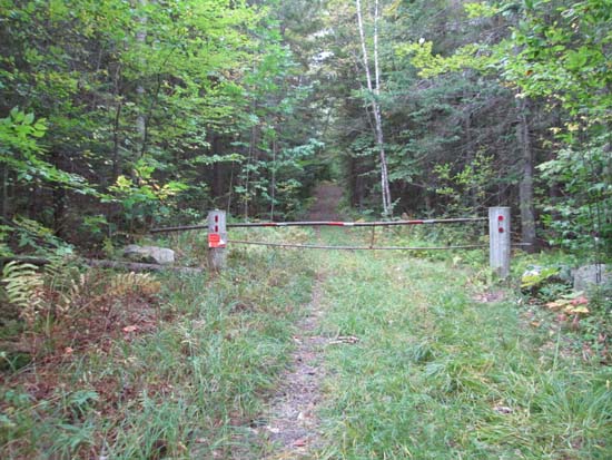 The Forest Road 438 gate at the end of Cook Hill Road