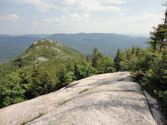 Looking down the Welch-Dickey Loop Trail at Welch Mountain on the way to Dickey Mountain