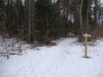 The new Mt. Kinsman Trail trailhead off Route 116