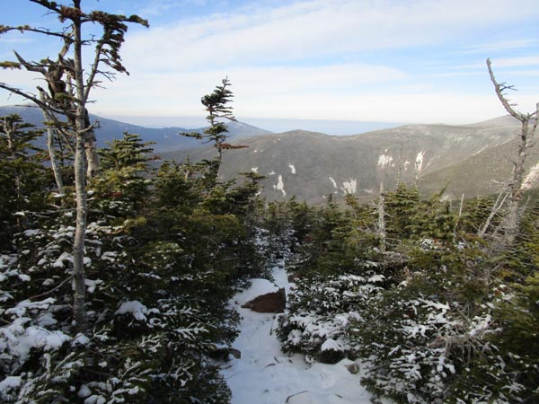 Looking down the Bondcliff Trail on the way to West Bond