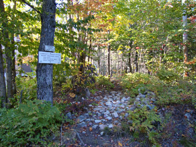 Mt. Crescent Trail trailhead on Randolph Hill Road