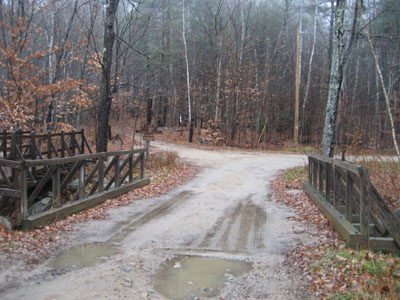 The Red-Blue Trail trailhead at Camp Bell