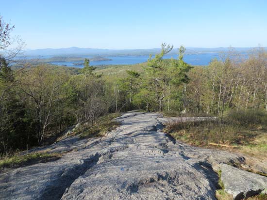 Looking down the Mt. Major Trail