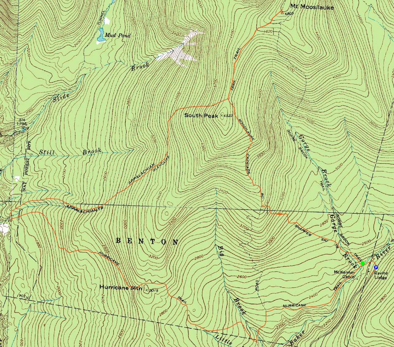 Topographic Map Of Mt Moosilauke Click To Enlarge. Mt Moosilauke New Hampshire Sunday Hike Trip Report topographic map of mt moosilauke click to enlarge. mt moosilauke new hampshire sunday hike trip report