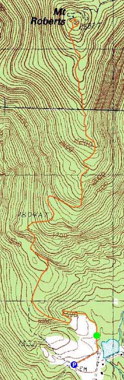 Topographic map of Mt. Roberts