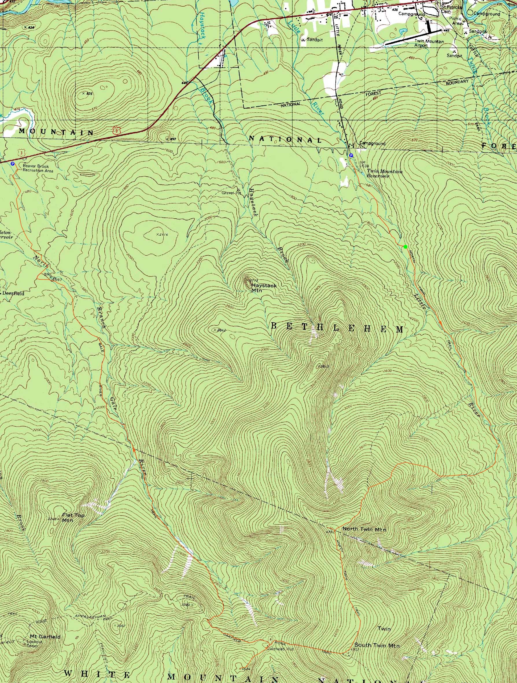 North Twin Mountain, South Twin Mountain, Galehead Mountain New