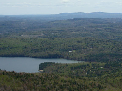 Oak Hill, directly behind Dan Hole Pond, as seen from Mt. Flagg