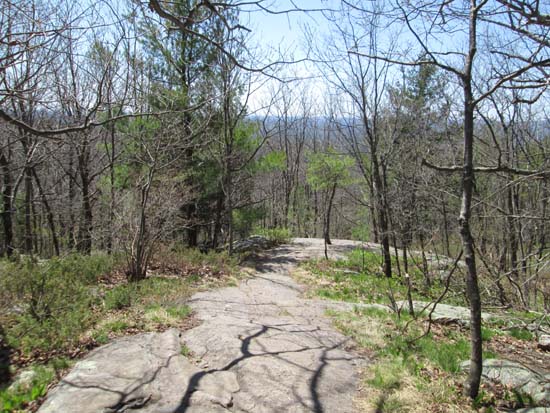 Looking down Wapack Trail on Pack Monadnock