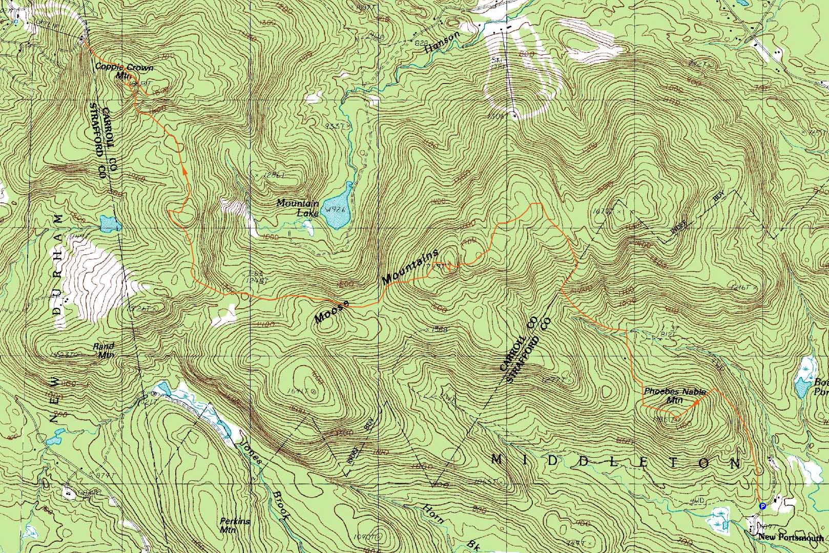 Phoebes Nable Mountain, Moose Mountain, Copple Crown Mountain - New