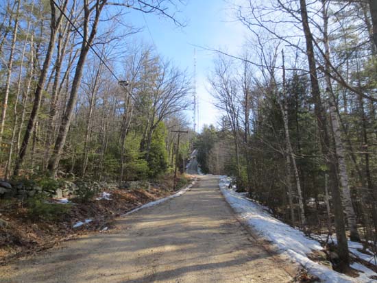 Looking up the road to South Saddleback Mountain