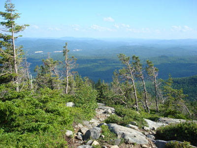 Looking down the Moat Mountain Trail