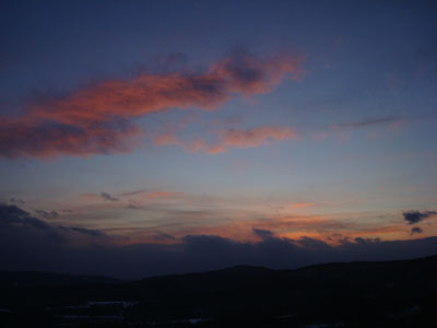 Sunset colors as seen from West Rattlesnake - Click to enlarge