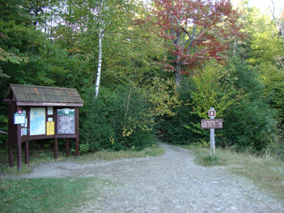 The Nineteen Mile Brook Trail trailhead off Route 16
