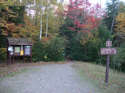 The Nineteen Mile Brook Trail trailhead off Route 16
