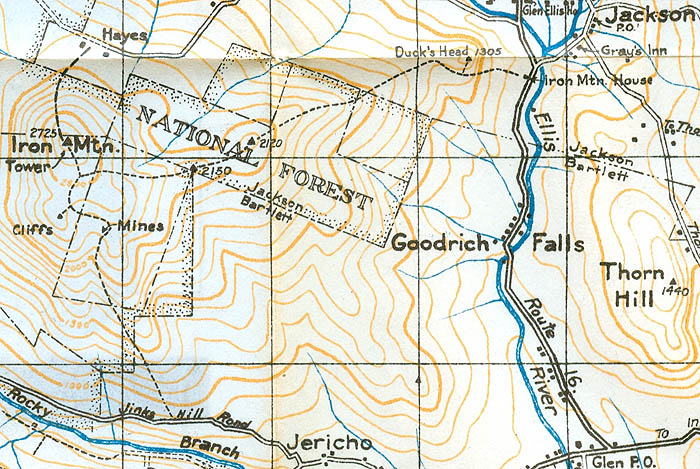 1940 AMC map of Iron Mountain