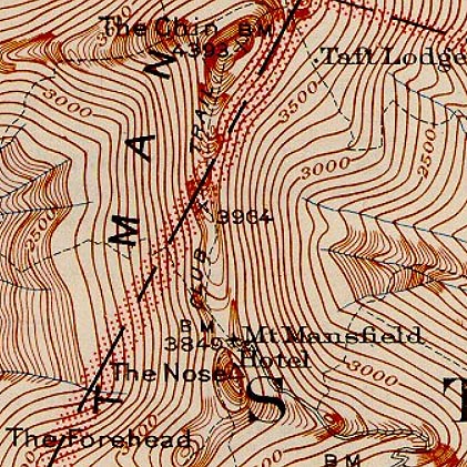 1927 USGS map of the Nose