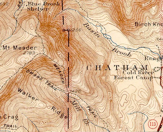 1942 USGS map of Mt. Meader