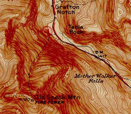 1945 USGS map of Old Speck