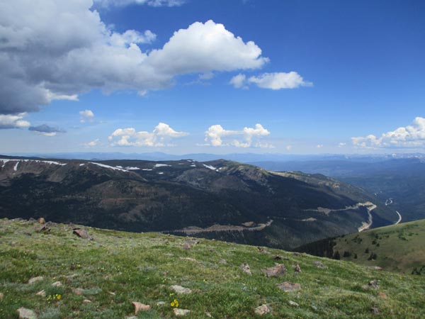 Looking north from Colorado Mines Peak - Click to enlarge
