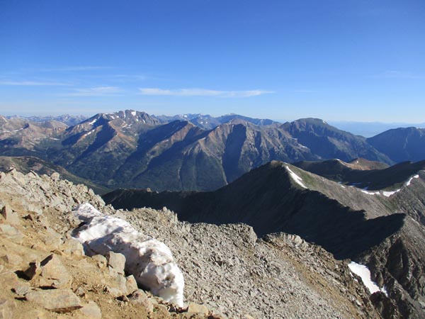 Looking north from Huron Peak - Click to enlarge