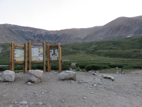 The Grays Peak Trail trailhead