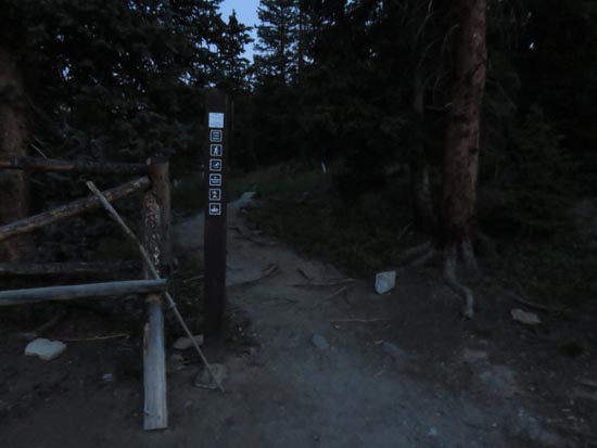 The lower Quandary Peak Trail trailhead