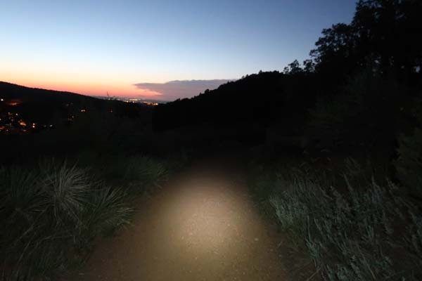 The Intemann Trail before sunrise