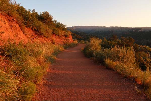 The Intemann Trail after sunrise