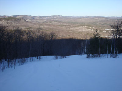 Looking down the old Shuss Nut ski trail