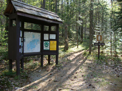 The Albany Notch Trail trailhead