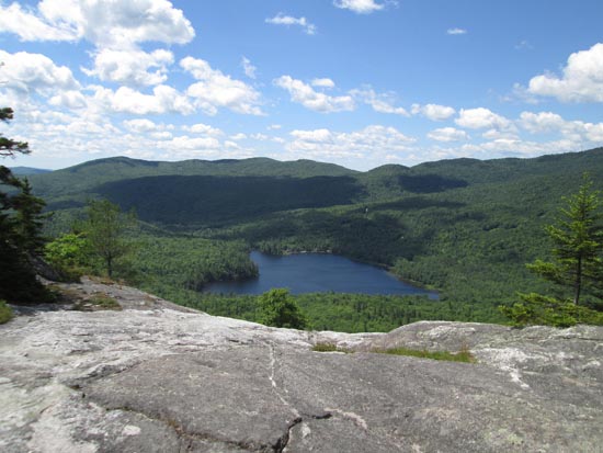 Looking south at Shagg Pond from the Bald Mountain ledges - Click to enlarge