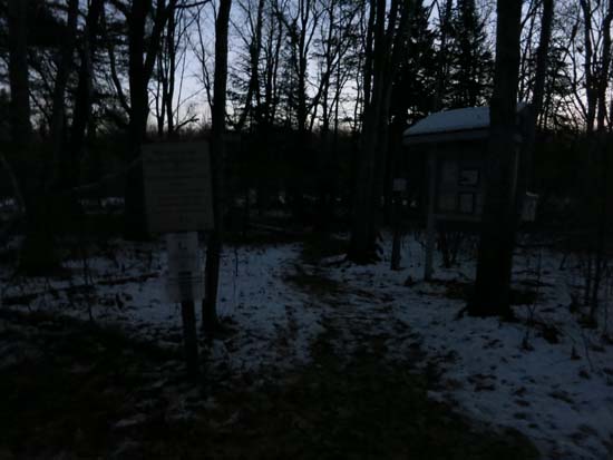 The trailhead off Beech Hill Road