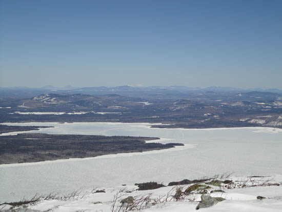Looking over Flagstaff Lake at Mt. Katahdin from Avery Peak - Click to enlarge