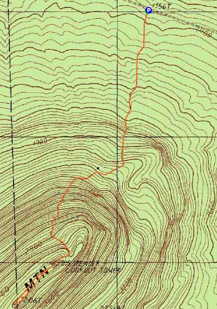 Topographic map of Big Spencer Mountain