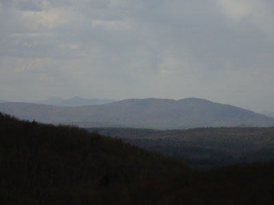 Looking northwest at Mt. Chocorua and Green Mountain from near the Bond Mountain summit - Click to enlarge