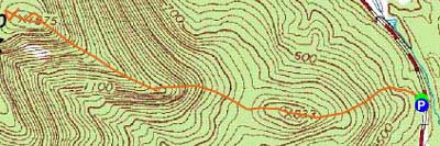Topographic map of Burnt Meadow Mountain