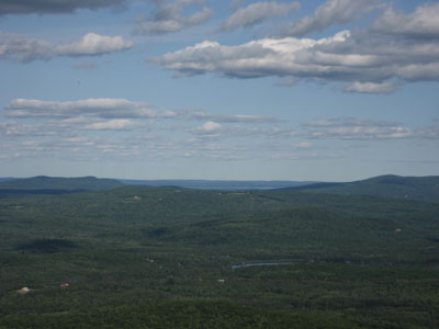 Looking east toward Sebago Lake from the Burnt Meadow Mountain summit - Click to enlarge
