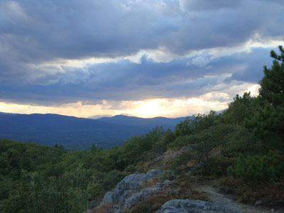 Looking west from near the summit of Burnt Meadow Mountain - Click to enlarge