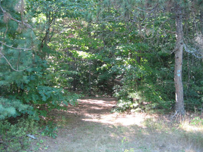 The trailhead to Burnt Meadow Mountain on Route 160