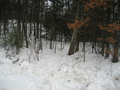 The trailhead to Burnt Meadow Mountain on Route 160