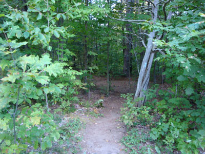 The trailhead to Burnt Meadow Mountain on Route 160