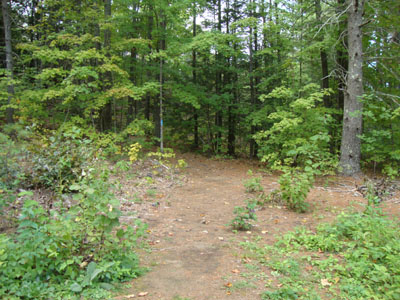 The trailhead to Burnt Meadow Mountain on Route 160