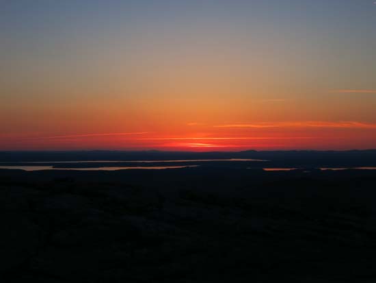 The sunset from near the Cadillac North Ridge Trail - Click to enlarge