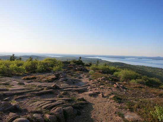 Looking down the Cadillac North Ridge Trail