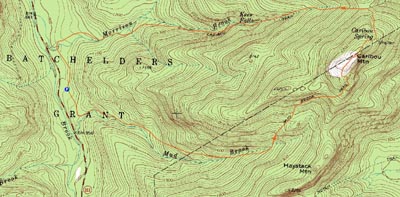 Topographic map of Caribou Mountain - Click to enlarge
