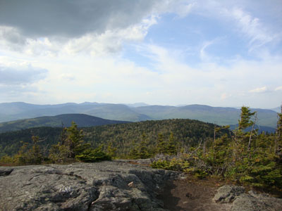 Looking north at Old Speck Mountain from Caribou Mountain - Click to enlarge