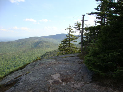 Looking down the Mud Brook Trail on the way to the Caribou Mountain summit
