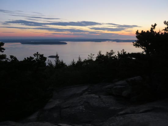 Looking down the Champlain North Ridge Trail